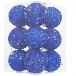 12 tk 8cm J&otilde;ulupuu Pallid Kaunistus Suur S&auml;delev Valge Punane J&otilde;ulupuu Ripats Kaunistus Kodu jaoks 2025 Uusaasta Kingitus 8cm kuninglik sinine v&auml;rv