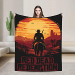 Arthur Morgan West Cowboy Action King M&auml;ngutegelane Tekk Soe Red Dead Redemption Visketekk Talvine Magamistuba Voodikate 30x40in