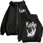 Rock Band Korn The Nothing Albumiga T&otilde;mblukuga Huppar Gooti Vintage T&otilde;mblukuga Pulloverid Meeste Naiste Vabaaja Mood Dressipluus Streetwear M must