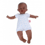 Poup&eacute;e b&eacute;b&eacute; Nouveau-n&eacute; corps mou 45 cm gar&ccedil;on africain - BERJUAN - Bleu - Fille sinine