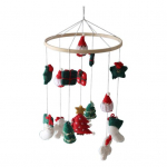 J&otilde;uluvankri mobiil K&auml;sit&ouml;&ouml; vildist beebivoodi kell p&otilde;hjap&otilde;dra, puu ja t&auml;htedega B