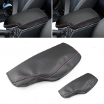 LHD Pehme nahast k&auml;etoe kate BMW 3. seeria F30 2013 2014 2015 2016 2017 2018 jaoks Auto keskkonsooli kaane k&auml;etoe kasti katte sisekujundus customize color