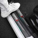 Car sticker carbon fiber decorative strip car door For BMW Mini Coopers One S JCW R55 R56 R60 F55 F56 Countryman 4pcs For COOPERS