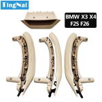 LHD RHD Salongi Ukse K&auml;etugi Sisemine T&otilde;mbe K&auml;epide Nahkkattega T&auml;ielik Komplekt Kokkupanekuks BMW X3 X4 F25 F26 Beige Right beige