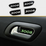 Auto sisemise auto ukse k&auml;epideme kausi kleebis Auto sisemise k&auml;epideme kaussi litrid trimmikleebised Peugeot 3008 2013 2014 jaoks 4pc