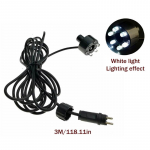 Veealune 6 LED-iga Valgustusr&otilde;ngas Purskkaevu Kalatiigi Veeaia jaoks AC Adapter Soe Valge/Valge Akvaariumi Valgustid Kaunistus