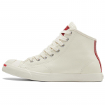 Converse Jack Purcell Lp smiles Libisemiskindlad ja kulumiskindlad keskmise k&otilde;rgusega lauasaapad meestele ja naistele Beež valge punane 35