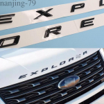 For 2011-2024 Explorer Sport Pkg Hood Emblem Letters Decal Gloss Black outline
