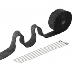 2'' x 16.5' Exhaust Header Wrap Tape for Motorcycle Fiberglass 2 x 16.5' BLACK