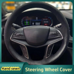 Car Steering Wheel Cover For Cadillac XT5 CT4 CT6 XTS ATSL CT5 XT4 X6 ized Suede DIY Steering Wrap Car Accessories Brown Thread