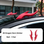 Dragon Horn 3D Stereo Car Sticker Car Roof Decoration Dragon Horn Sticker For VW Volkswagen GOLF 6 5 7 t5 t7 MK6 MK7 POLO Tiguan Red -1 Pair