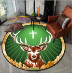 &Uuml;mmarguse pinnaga vaip Flanell Jagermeister Hirve logo Magamistoa Libisemisvastane elutuba K&ouml;&ouml;gi vaip p&otilde;randale 150CM