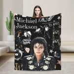 MJ Popikuningas Michael J-jackson Tekk Kvaliteetne Soe Pehme Visketekk S&uuml;gisene Reisimine Diivan Tool Naljakas Voodikate 30x40in gray