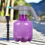 3L Automatic Garden Sprayer, USB Fine Mist to Stream Spray Bottle, Handheld Spraying Gardening, Purple with Nozzle