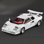 1:24 Lamborghini Countach LP500S Sideswipe Superauto M&auml;nguauto Mudel Heli ja Valgusega Laste M&auml;nguasi Kogumisobjekt S&uuml;nnip&auml;evakingitus M&auml;nguasi valge