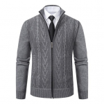 Meeste moodne kampsun t&otilde;mblukk kaelarihm Slim Fit soe hubane ajatu vabaaja paksendatud kampsun jope 2XL