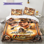 Indiana Jonesi mustriga voodipesu tekikott tekikott padjap&uuml;&uuml;r Kodu kaunistus Kingitus (1 * tekikott + 2 * padjap&uuml;&uuml;ri, ilma s&uuml;damikuta) 135x200cm