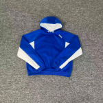 Mertra Patchwork Tikitud Sametist Unisex Batwing Huppari ja Laiade P&uuml;kste Komplekt - Trendikas Vabaaja Riided M tumesinine v&auml;rv