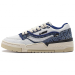 Li Ning 001 BTC Abrasion Resistant Low top Skateboard Shoes Women's White Blue AGCU036-2 36