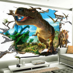 3D seinamaaling tapeet Stereo multikas dinosaurus Taust Seinatapeet Lastetoa elutuba Kodukaunistus 200 cm(W) x 140 cm(H)