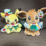 Pokepark kanto 2026 Pikachu Eevee kaisukaru maskott 2 komplekti Poke park Jaapan
