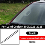 Front windshield sealing strip,For Toyota Land Cruiser LC300,Lexus LX600 -2026 noise reduction Dustproof glass guide groove LC300 gray