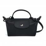 Longchamp Le Pliage Xtra Reljeefne logo Eemaldatav reguleeritav &otilde;larihm Nahast miniatuurne &otilde;la-crossbody kott Naiste kotid Must 34205987001 Basic Set (Bag+Dust Bag)