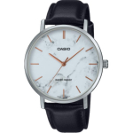 CASIO 30m veekindel kvartsliikumisega k&auml;ekell Unisex Valge sihverplaat MTP-VT01LM-7A White Dial