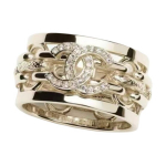 Chanel Unikaalne Disain Metallr&otilde;ngas Keti Inlayga Unisex S&otilde;rmused Kuldne ABG088-B21075-U1943 Box+Shopping Bag