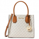 Michael Kors Klassikaline Vintage Monogrammiga Commuter Letter Accordion T&otilde;mblukuga K&auml;ekott Naiste k&auml;ekotid Vanillivalge 35S1GM9M2B-VANILLA Basic Set (Bag+Dust Bag)