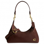 Coach Juliet 30 Metallist Riistvara T&otilde;mblukuga Sulgemine K&auml;es Kantav Risti Kantav Nahast &Otilde;lakott Suur Naiste kotid Pruun CR652-B4MPL Basic Set (Bag+Dust Bag)