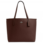 Coach City 33 Logo Kl&otilde;pskinnitusega Kahepoolne Nahast T&otilde;mblukuga Kott Naistele T&otilde;mblukuga Vaher CR111-SVMPL Basic Set (Bag+Dust Bag)