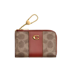 Coach Essential 11 Metalllogo T&otilde;mblukuga V&otilde;tmehoidja Kaetud L&otilde;uend ja Vasikanahk Unisex Aksessuaarid Messing Pruun CR517-B4NQ4 Brass & Tan
