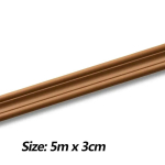 5M/Rull 3D Seinakatteliist Isekleepuv Sokli Liist Dekoratiivne Seinaliist Tapeedi &Auml;&auml;ris Kodu Kontori Hotelli Kaunistamiseks 5MX3CMX0.6CM pruun