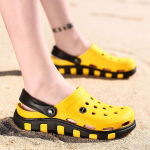 Suvised uued augud kingad paar vabaaja trend mood libisemiskindel pehme tallaga rannasandaalid meeste v&auml;lisriided mere&auml;&auml;rne 44 yellow