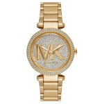 MICHAEL KORS K&auml;ekell Kvartsmehhanism Roostevabast terasest rihm 39mm Kuldne sihver Naiste kell 50m Veekindel MK7283 Gold Dial