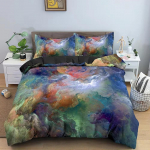 V&auml;rvilise Mustriga Udusule Tekikott Komplekt Voodipesu Komplekt 3-osaline Tekikoti Komplekt 135*200cm