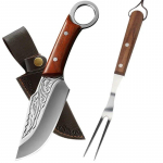 BBQ v&auml;lit&ouml;&ouml;riist kaasaskantav konditusnuga lihanuga multifunktsionaalne nuga &uuml;mbrisega puidust k&auml;epidemega grillkahvel