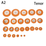 1 komplekt saksofonipadjad Universaalsed saksofonipadjad Saksofon Ehtsad kitse Nahast Padjad Asendusosad Alto Tenor Soprano Saksofonile orange