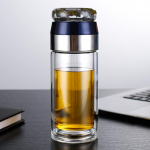 Teeveepudel K&otilde;rge borosilikaatklaasist kahekihiline tee-veetass Infuser Tumbler Joogin&otilde;u veepudel koos teefiltriga 200-400ml