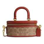 COACH Trail Canteen Crossbody kott, Signatuur nahast &uuml;lemine sang, Kuldne riistvara, Igap&auml;evaseks v&auml;ljas k&auml;imiseks ja reisimiseks, CT876-B4NQ4 Basic Set (Bag+Dust Bag)