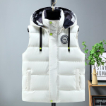 Paksenatud vest s&uuml;giseks ja talveks, vabaaja meeste jakk, moekas camisole, varrukateta puuvillane jakk XXXL white