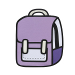 Y2K Armas 2D Joonistus Multikakott Anime Seljakott 3D Koomiks &Uuml;li&otilde;pilase Koolikott Kawaii Teismeliste P&auml;evakott Naljakas Laste Reisikott Mochila Tote bag 36cm lilla