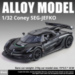 1:32 Koenigsegg Jesko Mudelauto Sulamist Simulatsioon Superauto V&otilde;idus&otilde;idu M&auml;nguauto Mudelite Kogu Kaunistus Laua Kaunistus T&otilde;mba Tagasi must