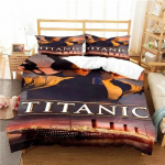 Film Titanic Voodipesukomplekt 3D-tr&uuml;kiga Sobib Magamistuppa Tekikottide Komplekt Padjap&uuml;&uuml;ridega Laste Kodu-tekstiil 135x200cm