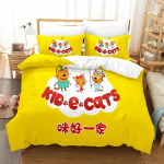 3D Prindi Kid-E-Cats Multikas Voodipesu Komplekt Kahekohaline &Uuml;hekohaline Kuninglik Tekikott Tekk Padjap&uuml;&uuml;r Poisid T&uuml;drukud T&auml;iskasvanud Magamistuba 135x200cm