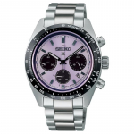 SEIKO 100 meetrit veekindel p&auml;ikeseenergia kvarts terasrihm 39mm meeste k&auml;ekell lilla sihverplaat SSC955 sinine