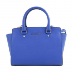 MICHAEL KORS Pagasi seeria Selma Letter LOGO &Uuml;hev&auml;rviline PVC-nahast Crossbody K&auml;ekott Keskmine Naiste Sinine sinine