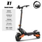 TOURSOR X1 Kokkupandav Elektriroller 1000W Mootor 35 km/h 50km S&otilde;iduulatus 48V/16AH Aku 10-tollised Rehvid T&auml;iskasvanutele 1000W Motor 35 km/h