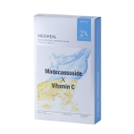 MEDIHEAL Derma Synergy Kooriv Mask Plekkide Tonaalsus Madekassosiid X C-vitamiin 10 tk Komplekt S&auml;ra Silendavad Lehtmaskid 250ml